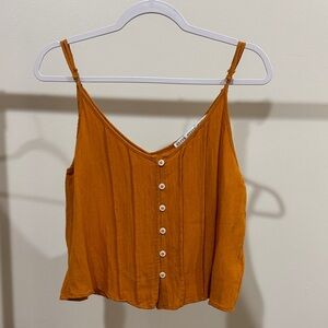 HYFVE Burnt Orange Button-Up Tank Top